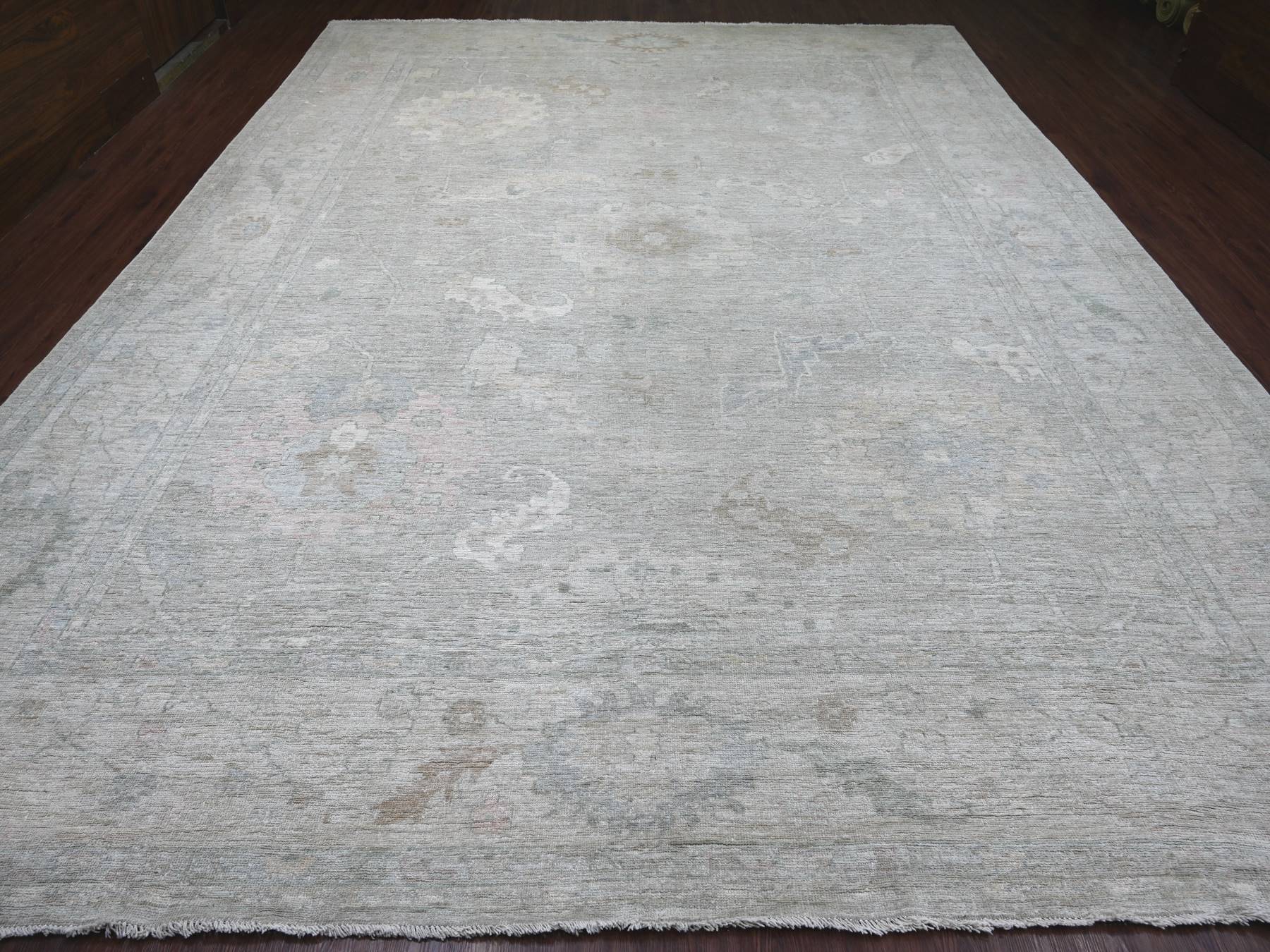 Oushak Oushak hand-knotted wool rug in Gray, 11'8" x 14'11" — SKU O022234 (view 2)