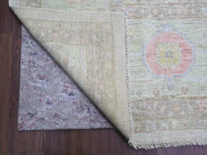 Oushak Oushak hand-knotted wool rug in Gray & Green, 11'8" x 14'11" — SKU O022235 (view 4)