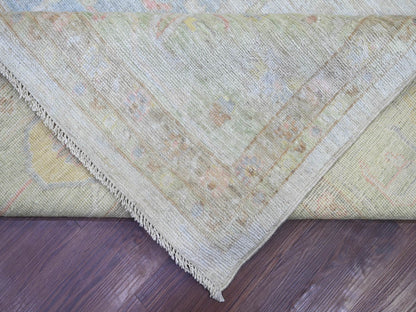 Oushak Oushak hand-knotted wool rug in Gray & Green, 11'8" x 14'11" — SKU O022235 (view 6)