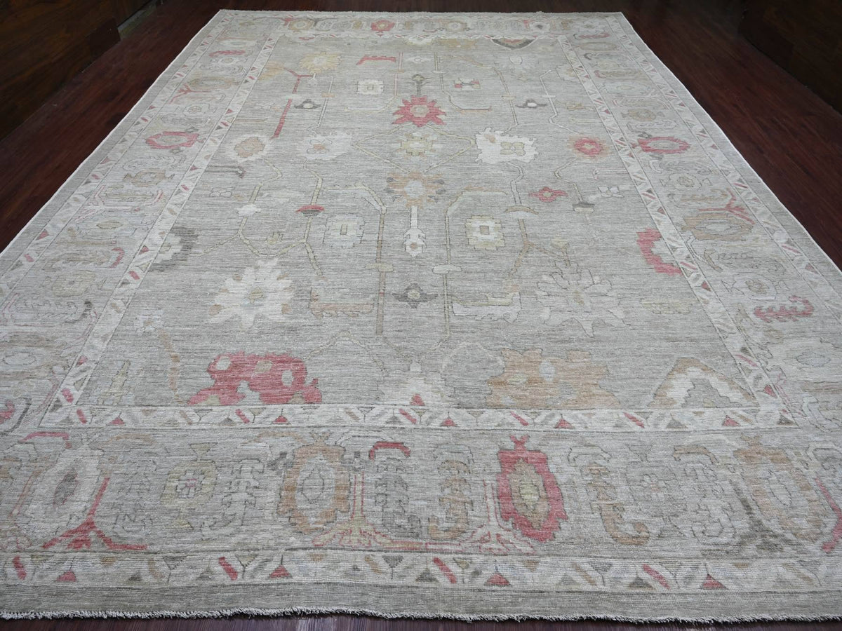Oushak Oushak hand-knotted wool rug in Gray, 11'8" x 15'4" — SKU O022236 (view 2)
