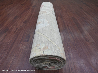 Oushak Oushak hand-knotted wool rug in Gray, 11'8" x 15'4" — SKU O022236 (view 9)