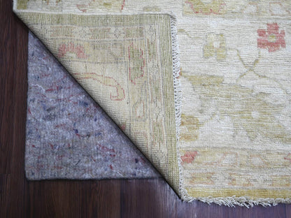 Green 11'9" x 14'4" Oushak And Peshawar Hand knotted Wool Rug - Sku: O022237
