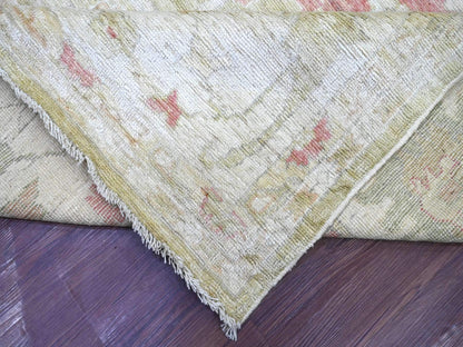 Green 11'9" x 14'4" Oushak And Peshawar Hand knotted Wool Rug - Sku: O022237