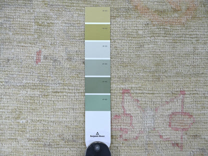 Green 11'9" x 14'4" Oushak And Peshawar Hand knotted Wool Rug - Sku: O022237