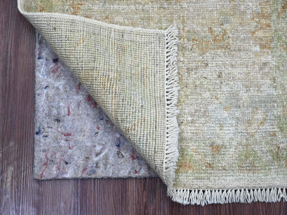 Oushak Oushak hand-knotted wool rug in Gray & Green, 2'1" x 2'11" — SKU O022240 (view 2)