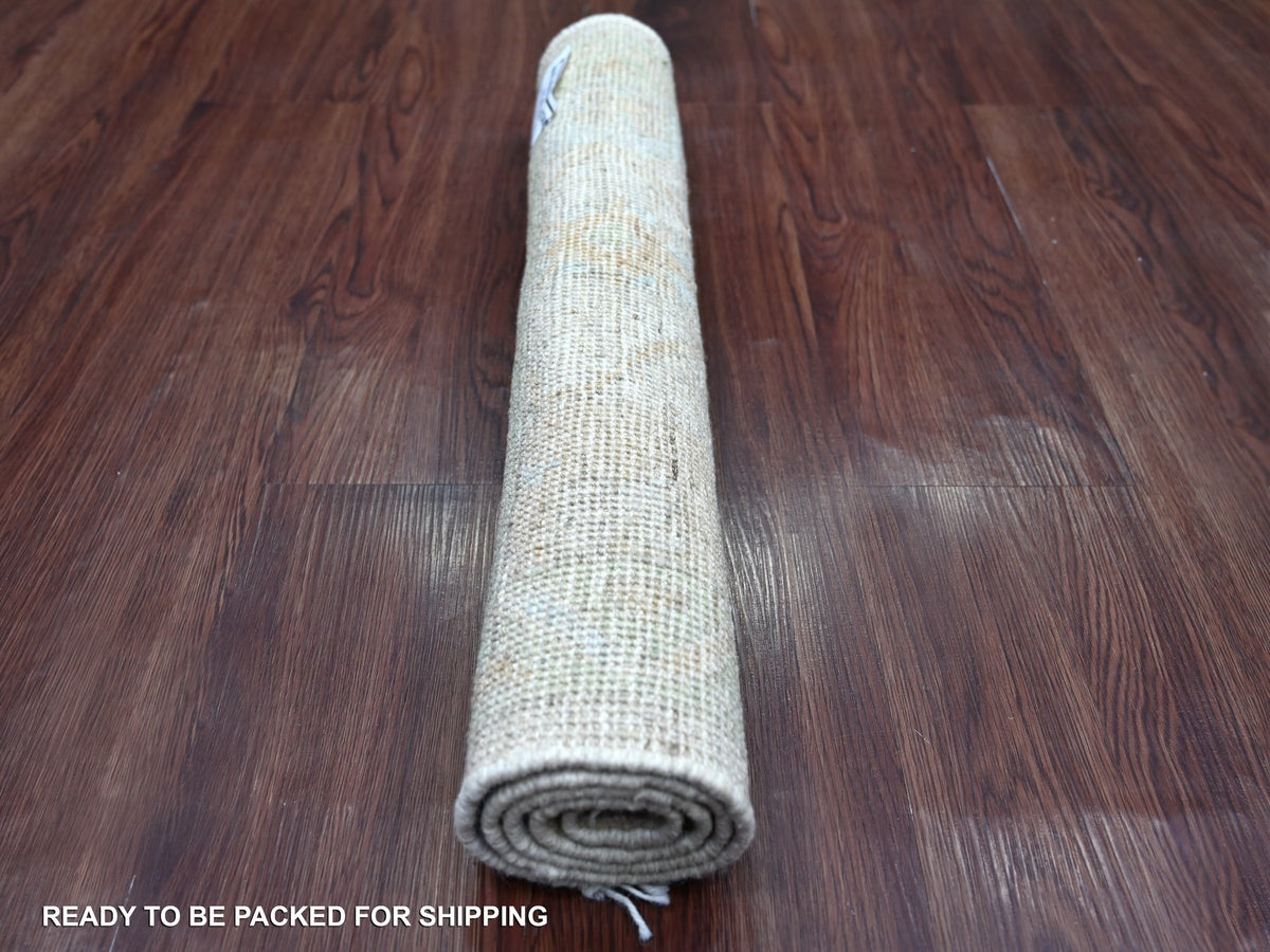 Oushak Oushak hand-knotted wool rug in Gray & Green, 2'1" x 2'11" — SKU O022240 (view 4)
