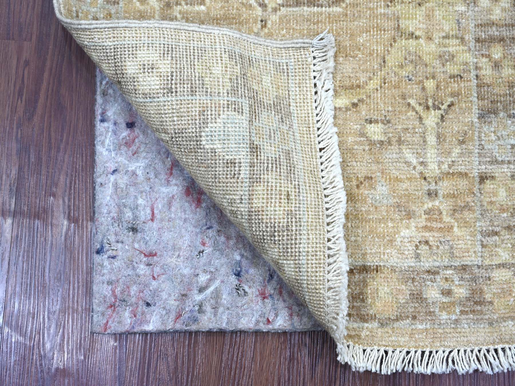 Brown 1'11" x 3'0" Oushak And Peshawar Hand knotted Wool Rug - Sku: O022241