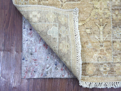 Brown 1'11" x 3'0" Oushak And Peshawar Hand knotted Wool Rug - Sku: O022241