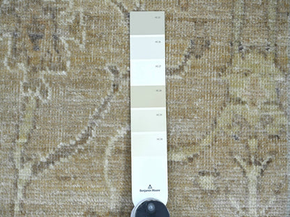 Brown 1'11" x 3'0" Oushak And Peshawar Hand knotted Wool Rug - Sku: O022241