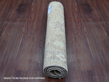 Brown 1'11" x 3'0" Oushak And Peshawar Hand knotted Wool Rug - Sku: O022241