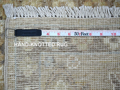 Brown 1'11" x 3'0" Oushak And Peshawar Hand knotted Wool Rug - Sku: O022241