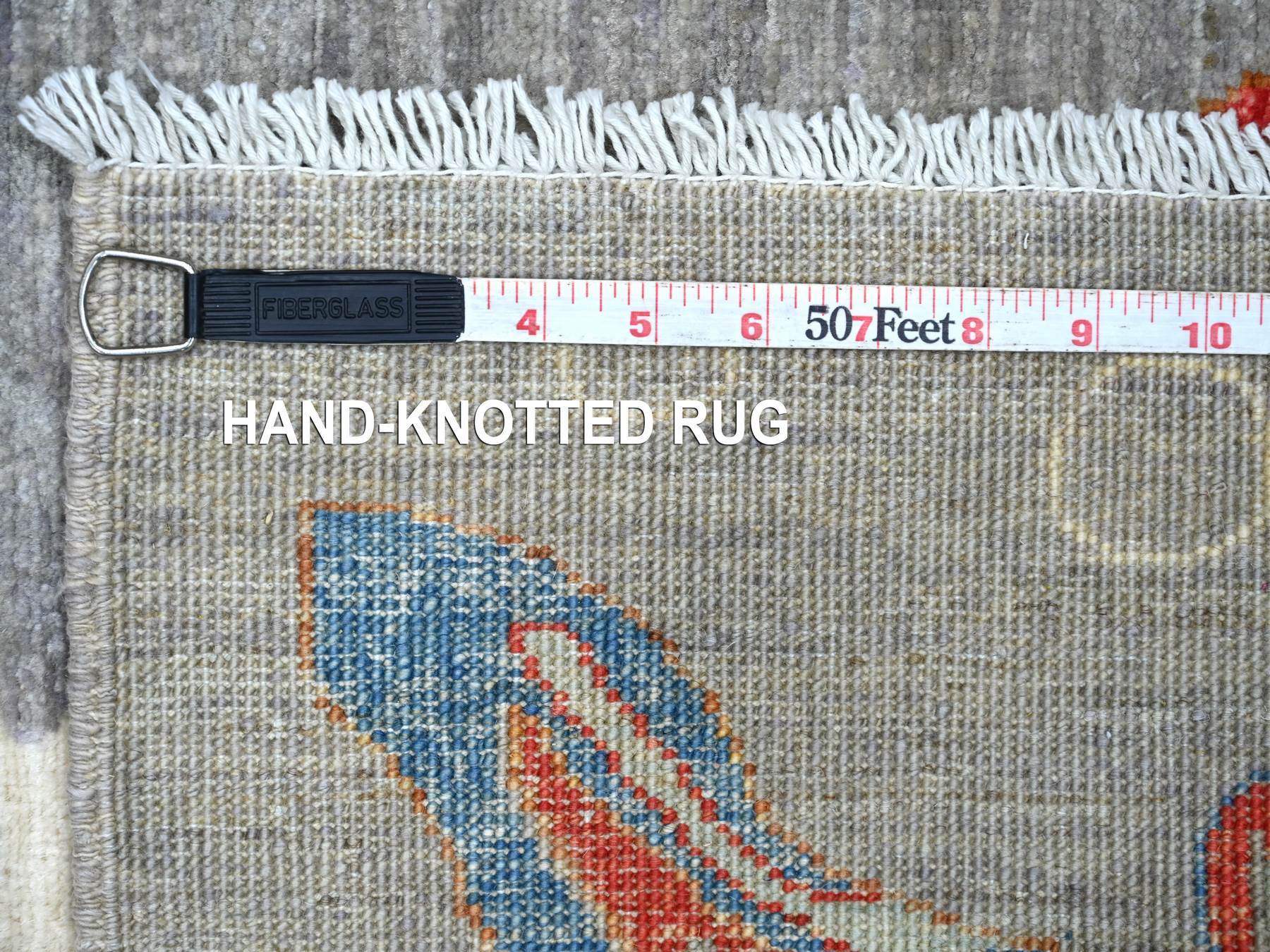 Peshawar Modern / Contemporary hand-knotted wool rug in Gray, 5' x 6'9" — SKU O022243 (view 6)
