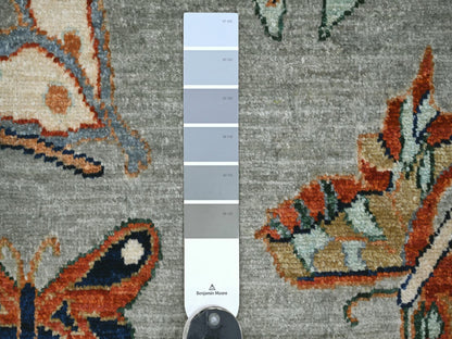 Grey 5'10" x 8'8" Modern and Contemporary Hand knotted Wool Rug - Sku: O022244