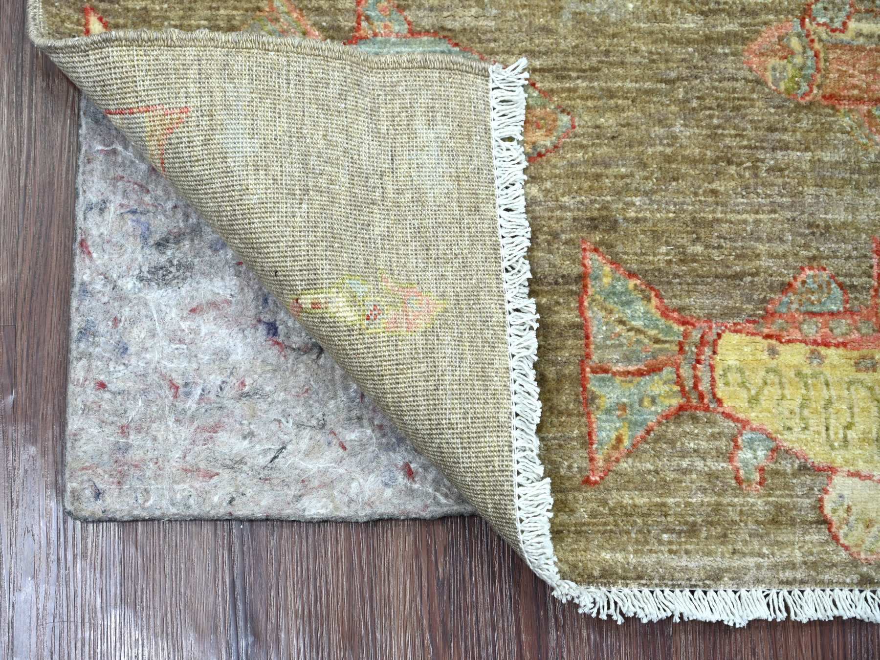 Peshawar Modern / Contemporary hand-knotted wool runner in Brown, 2'7" x 5'10" — SKU O022245 (view 2)