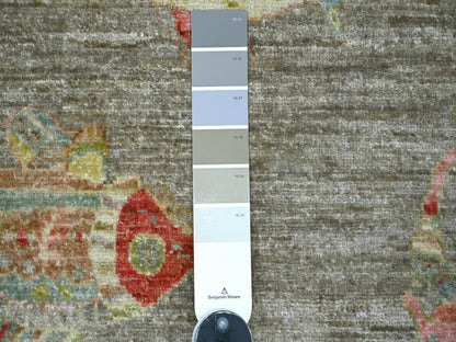 Brown 2'7" x 5'10" Modern and Contemporary Hand knotted Wool Rug - Sku: O022245