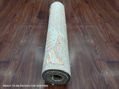 Brown 2'7" x 5'10" Modern and Contemporary Hand knotted Wool Rug - Sku: O022245