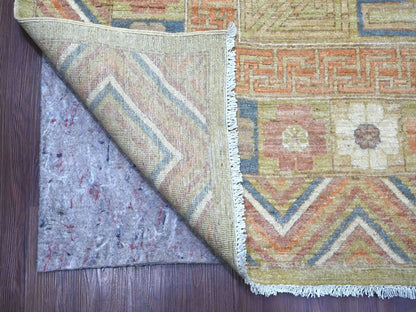 Green 9'9" x 13'9" Oushak And Peshawar Hand knotted Wool Rug - Sku: O022247