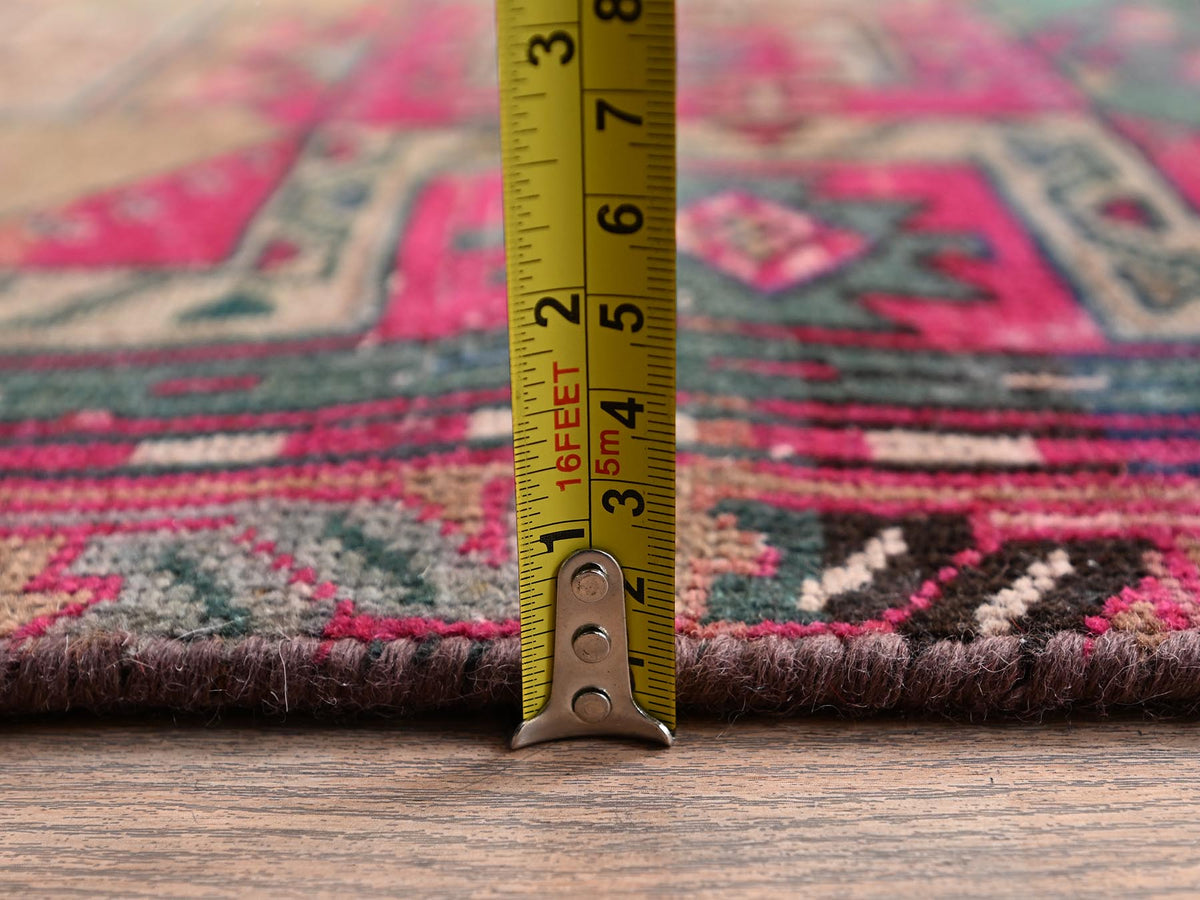 Vintage hand-knotted wool runner in Red, 2'7" x 12'5" — SKU O02224 (view 6)