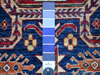 Blue 4'10" x 7'5" Tribal & Geometric Hand knotted Wool Rug - Sku: O022256