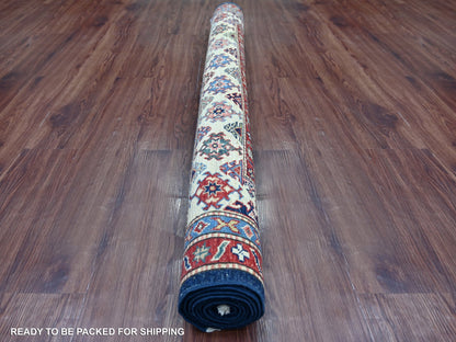 Blue 4'10" x 7'5" Tribal & Geometric Hand knotted Wool Rug - Sku: O022256