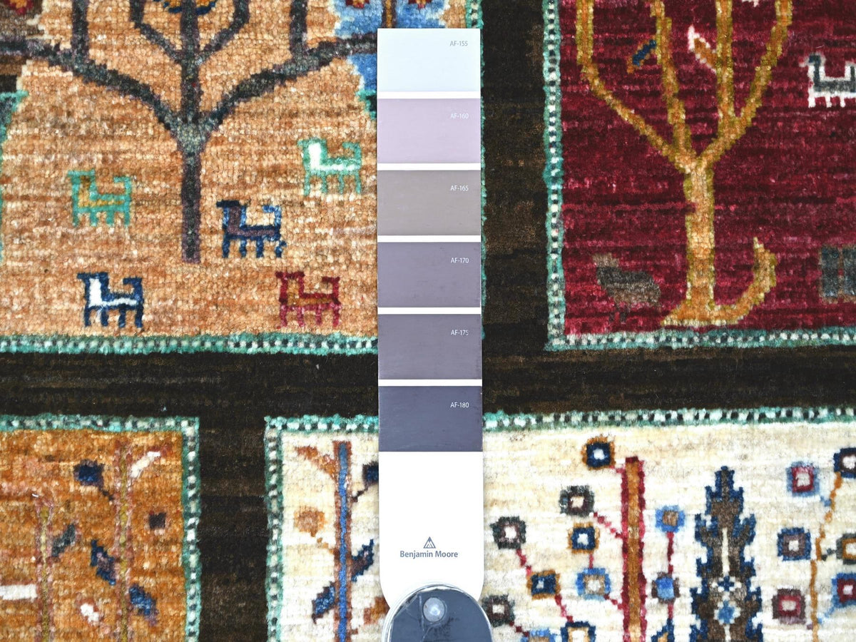 Tribal & Geometric hand-knotted wool rug in Multicolored, 3'2" x 5' — SKU O022257 (view 3)