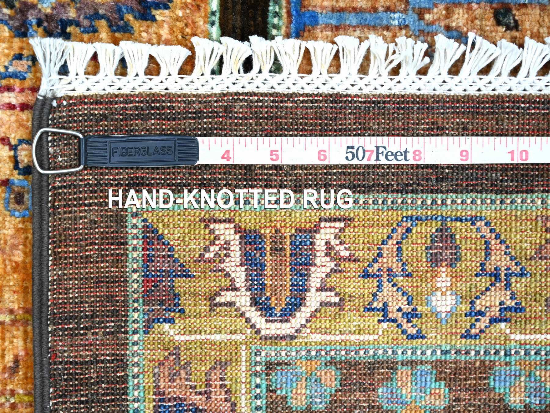 Tribal & Geometric hand-knotted wool rug in Multicolored, 3'2" x 5' — SKU O022257 (view 6)