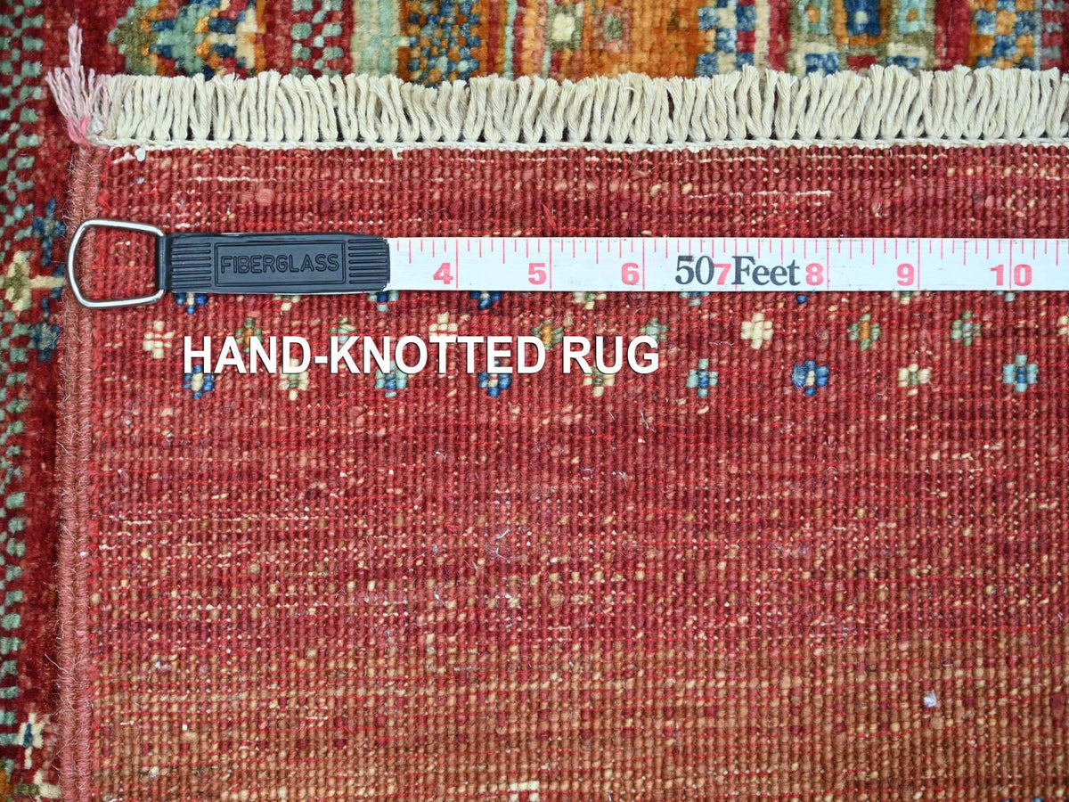 Kazak Tribal & Geometric hand-knotted wool rug in Red, 2'7" x 5' — SKU O022261 (view 6)