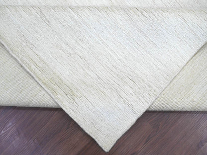 Modern / Contemporary hand-knotted wool rug in Ivory, 7'10" x 9'7" — SKU O022266 (view 6)