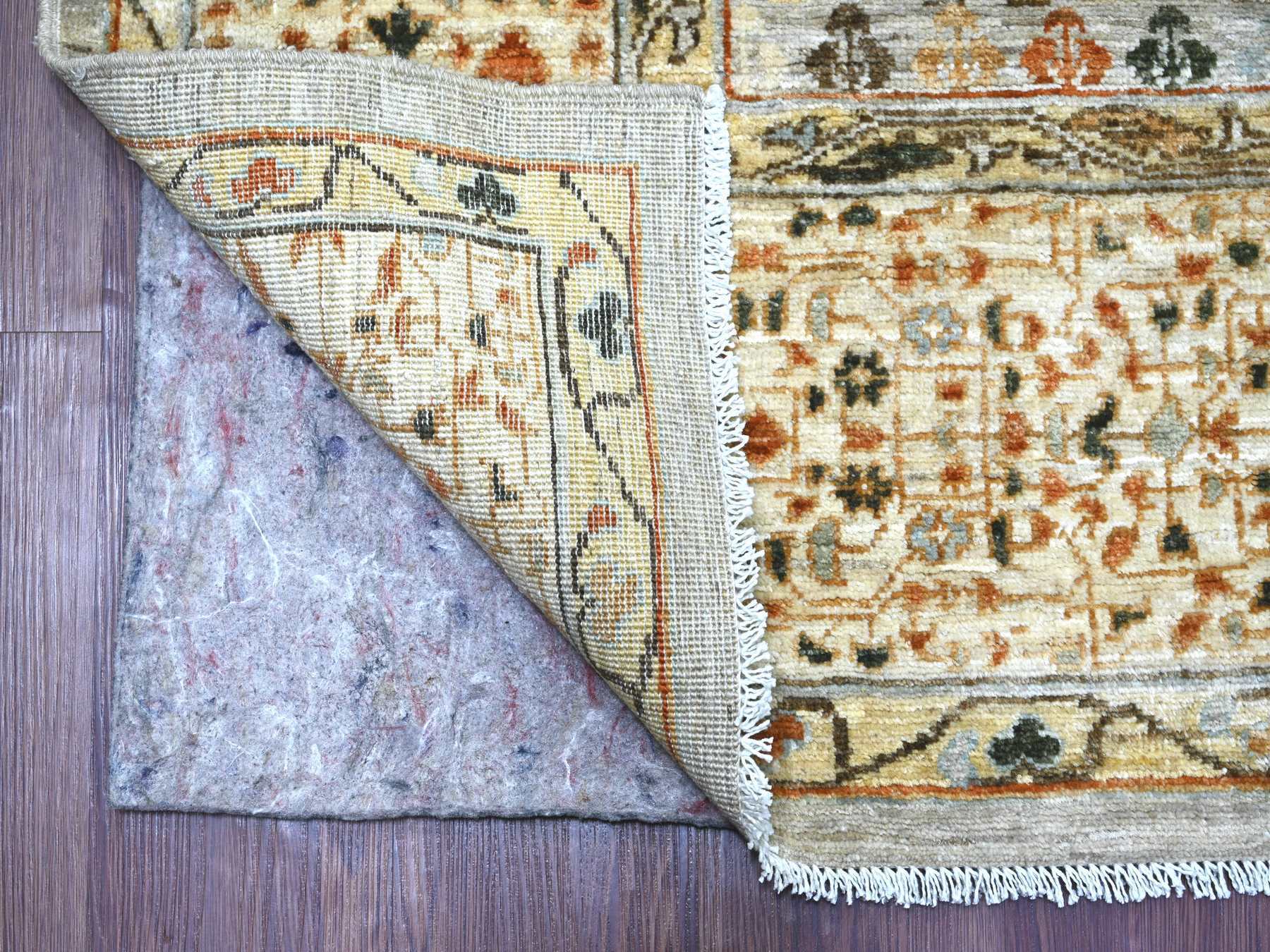 Mamluk Mamluk hand-knotted wool rug in Gray & Ivory, 7'10" x 9'10" — SKU O022268 (view 4)