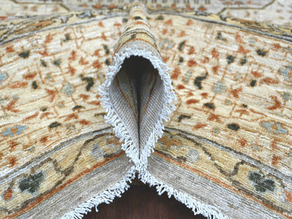 Mamluk Mamluk hand-knotted wool rug in Gray & Ivory, 7'10" x 9'10" — SKU O022268 (view 5)
