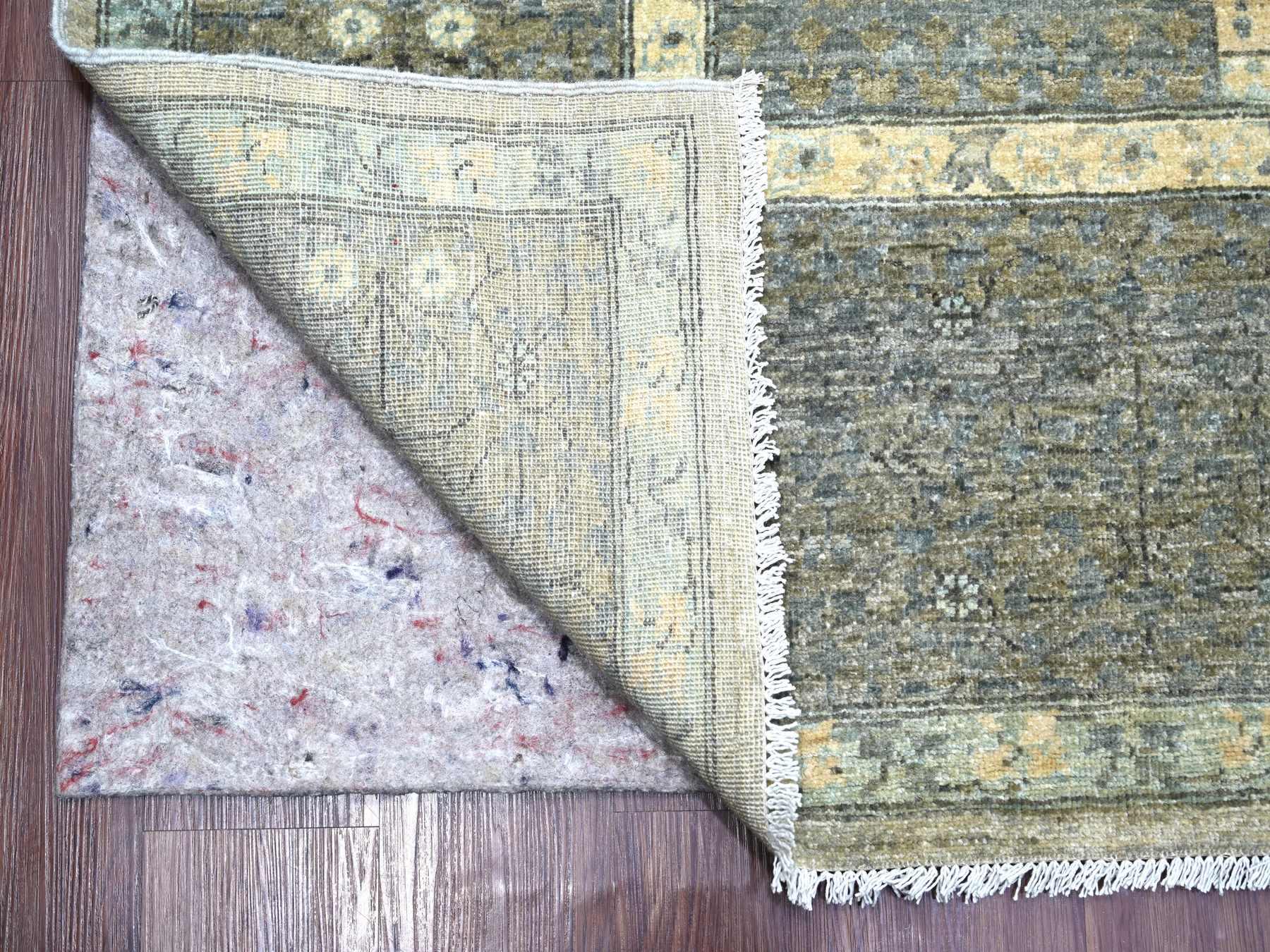 Mamluk Mamluk hand-knotted wool rug in Ivory & Gray, 8'10" x 12'3" — SKU O022269 (view 4)