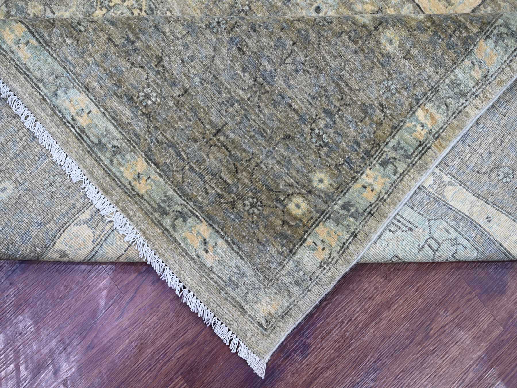Mamluk Mamluk hand-knotted wool rug in Ivory & Gray, 8'10" x 12'3" — SKU O022269 (view 6)