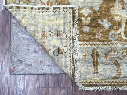 Oushak Oushak hand-knotted wool runner in Brown & Gray, 2'9" x 7'11" — SKU O022270 (view 2)