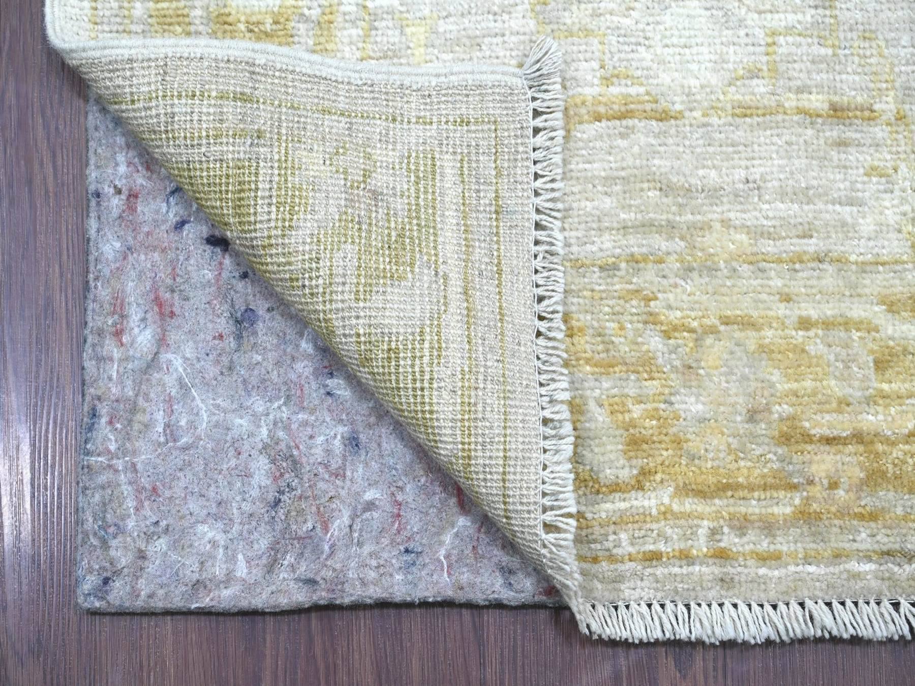 Oushak Oushak hand-knotted wool runner in Gray & Gold, 2'8" x 17'4" — SKU O022278 (view 2)