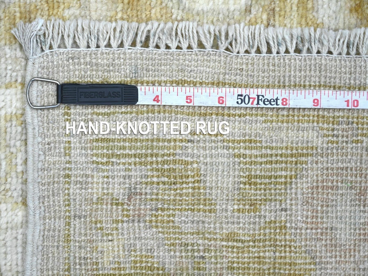 Oushak Oushak hand-knotted wool runner in Gray & Gold, 2'8" x 17'4" — SKU O022278 (view 6)