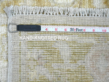 Oushak Oushak hand-knotted wool runner in Gray & Gold, 2'8" x 17'4" — SKU O022278 (view 6)