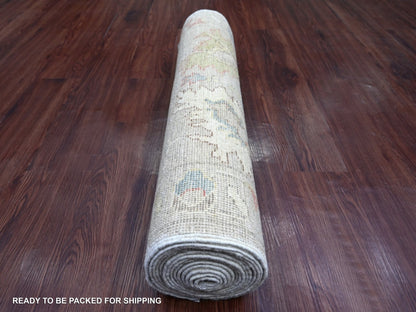 Oushak Oushak hand-knotted wool runner in Gray, 2'11" x 15'3" — SKU O022279 (view 4)