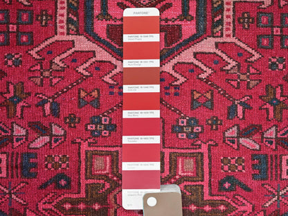 Vintage hand-knotted wool runner in Pink & Chocolate Brown, 2'10" x 9'8" — SKU O02227 (view 4)