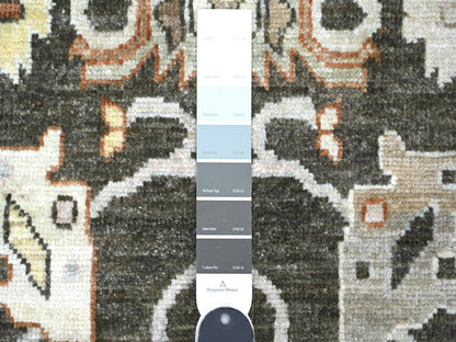 Brown 3'1" x 4'10" Oushak And Peshawar Hand knotted Wool Rug - Sku: O022280