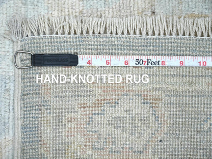 Blue 2'8" x 20'3" Oushak And Peshawar Hand knotted Wool Rug - Sku: O022285