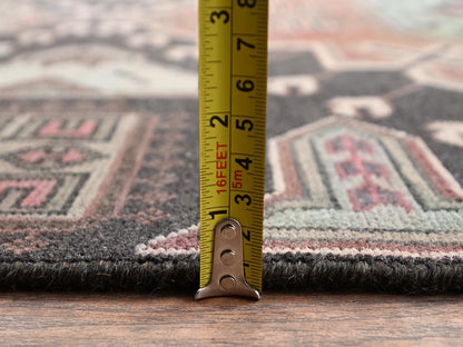 Brown 3'3" x 8'7" Vintage Hand knotted Wool Rug - Sku: O02228