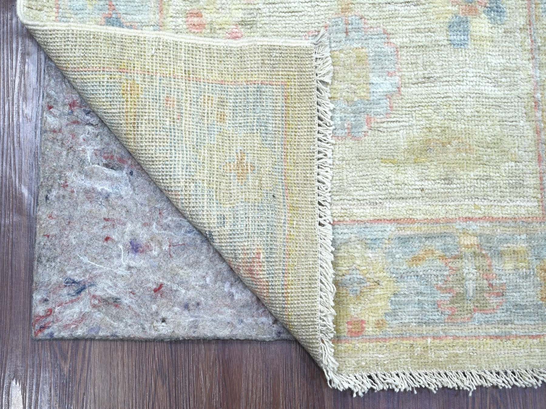 Oushak Oushak hand-knotted wool runner in Gray & Light Blue, 2'8" x 13'10" — SKU O022290 (view 2)