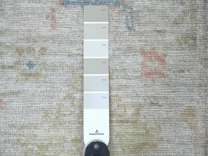 Oushak Oushak hand-knotted wool runner in Gray & Light Blue, 2'8" x 13'10" — SKU O022290 (view 3)