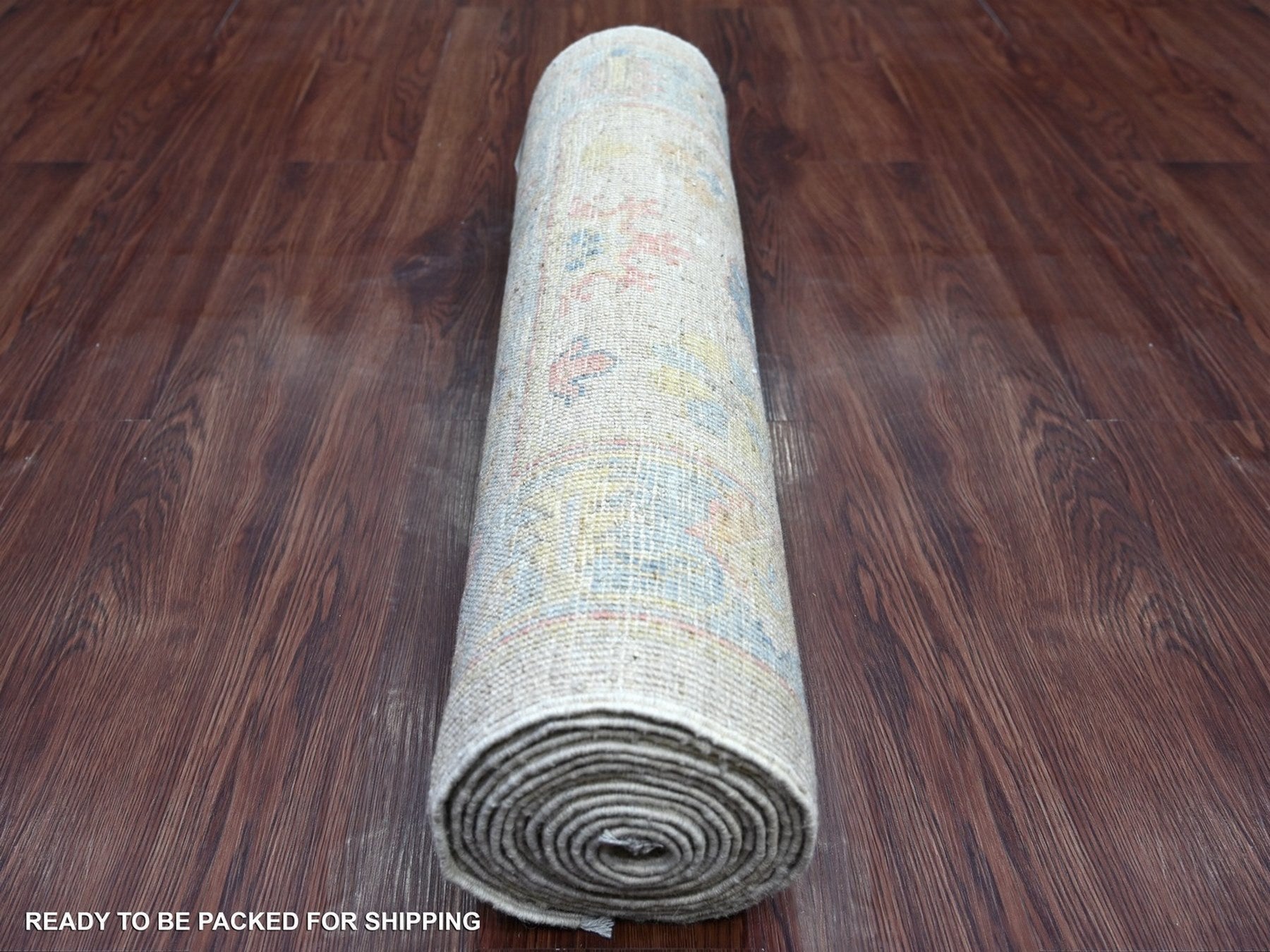 Oushak Oushak hand-knotted wool runner in Gray & Light Blue, 2'8" x 13'10" — SKU O022290 (view 4)