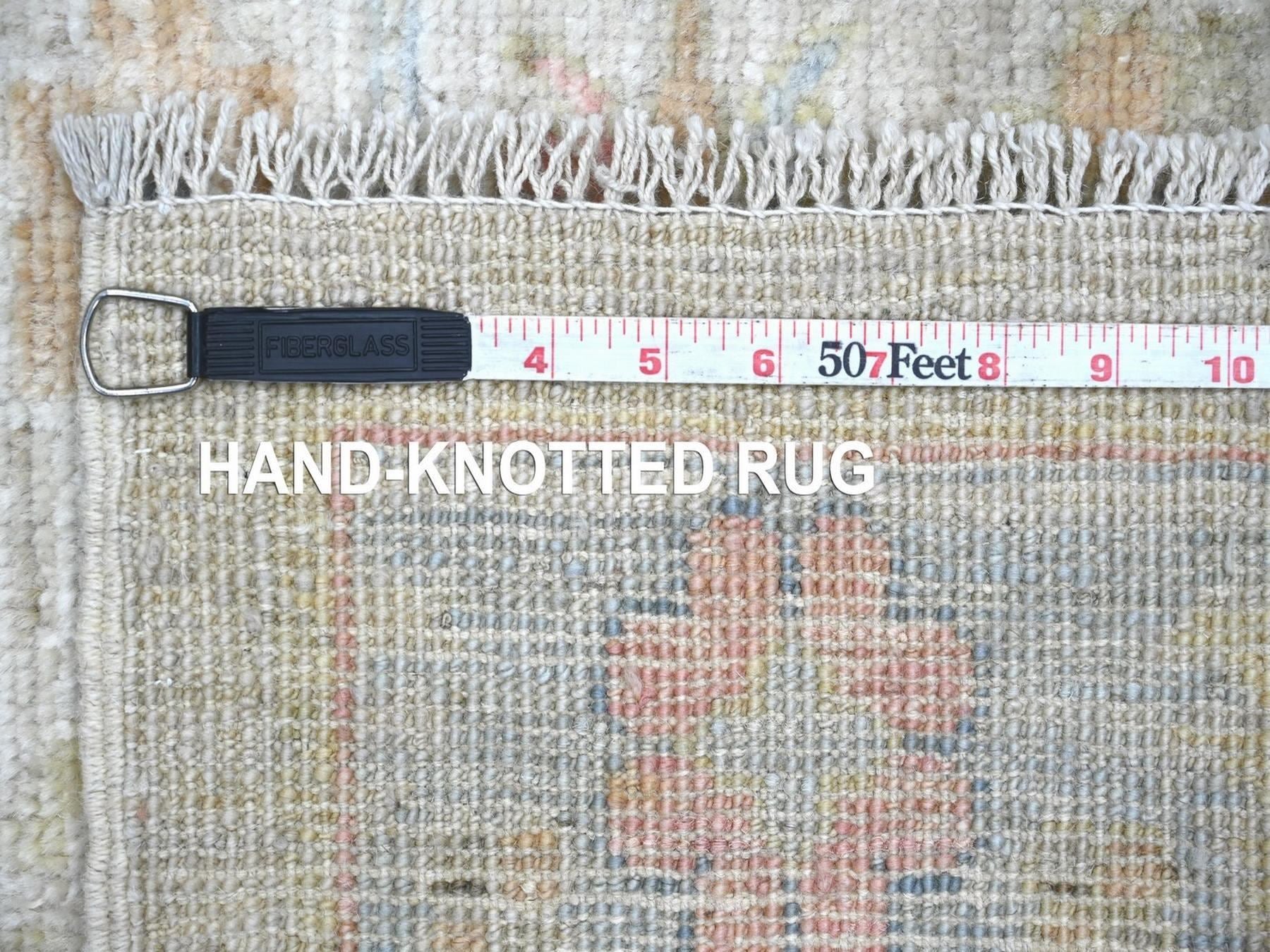 Oushak Oushak hand-knotted wool runner in Gray & Light Blue, 2'8" x 13'10" — SKU O022290 (view 6)