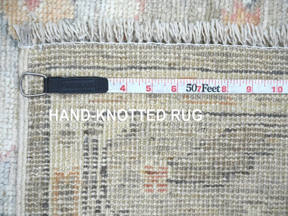 Oushak Oushak hand-knotted wool runner in Gray & Light Blue, 4' x 9'8" — SKU O022293 (view 6)