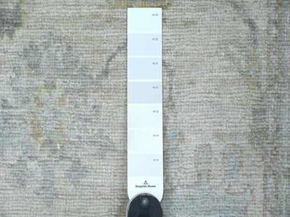Oushak Oushak hand-knotted wool runner in Ivory & Gray, 2'8" x 19'2" — SKU O022307 (view 3)