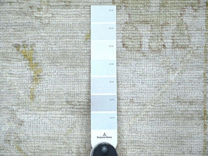 Oushak Oushak hand-knotted wool runner in Gray & Gold, 2'8" x 7'10" — SKU O022310 (view 3)