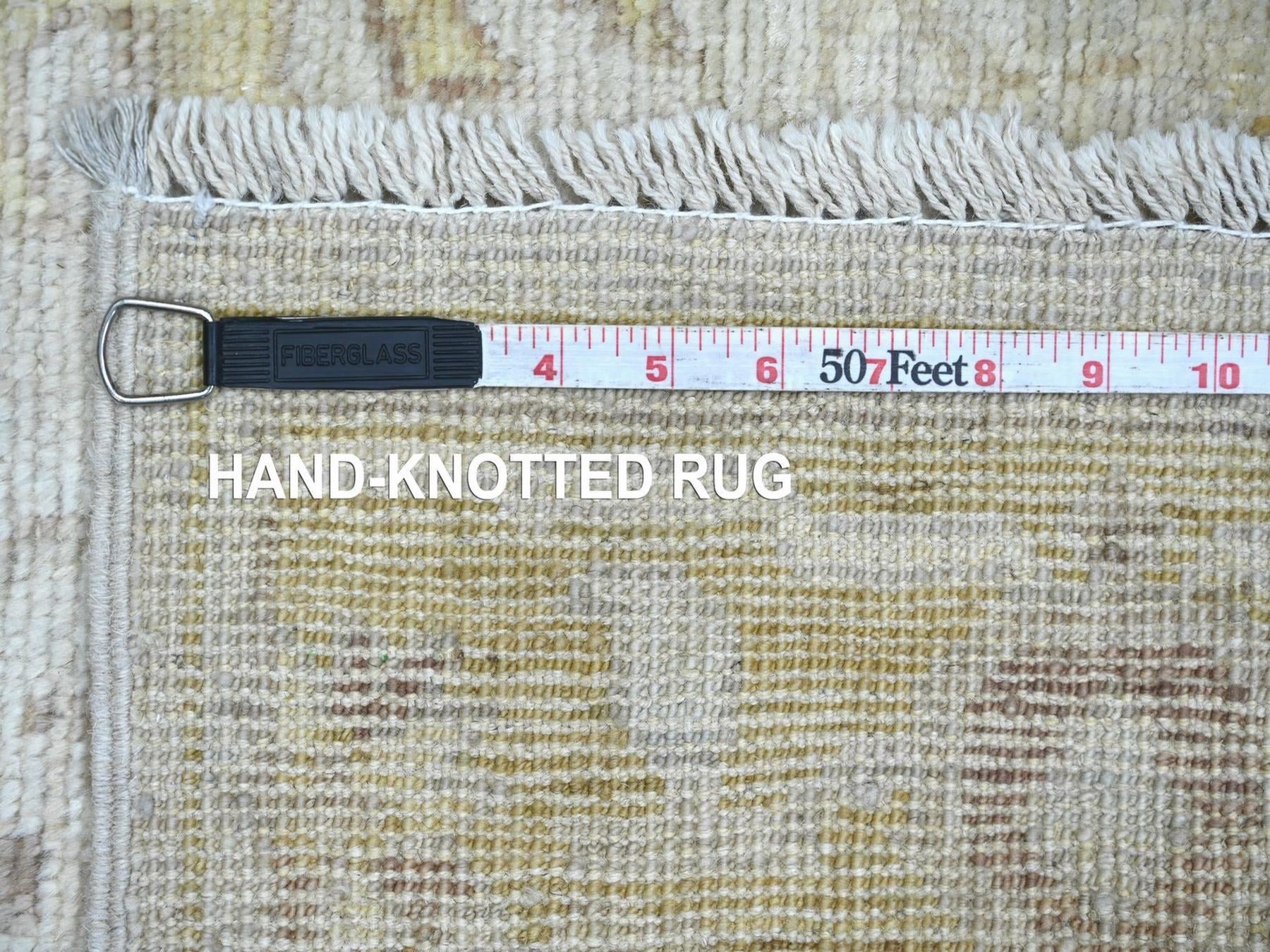 Oushak Oushak hand-knotted wool runner in Gray & Gold, 2'8" x 7'10" — SKU O022310 (view 6)