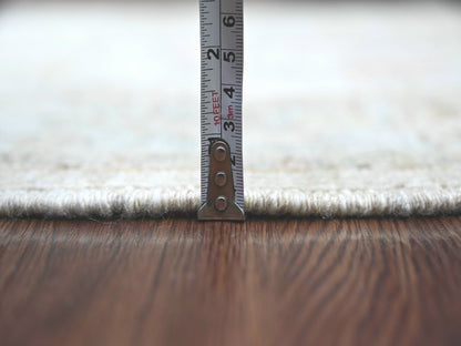 Oushak Oushak hand-knotted wool runner in Ivory & Light Blue, 2'9" x 15'7" — SKU O022313 (view 5)